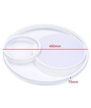 Moderne LED Plafondlamp – Ø48 cm Rond Design van Acryl en IJzer – 55W Dimbaar 3000K–6500K voor Woonkamer, Slaapkamer en Keuken