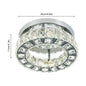 Moderne Kristallen Kroonluchter LED – Ronde Plafondlamp met Afstandsbediening – Dimbaar 3000K–6500K – Chroomkleur