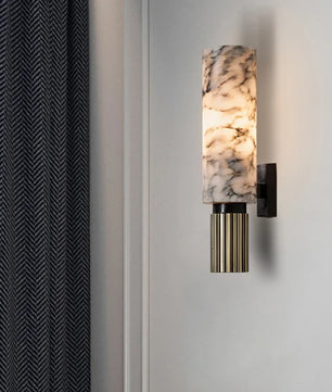 Moderne Marmeren Wandlamp – Natuurlijk Marmer met LED Verlichting – Luxe Design Wandlamp voor Woonkamer en Slaapkamer