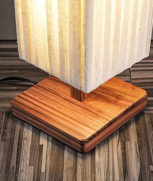 Japanse Retro LED Vloerlamp – Slanke Staande Lamp in Houtlook met Warm Sfeerverlichting – Minimalistische Designlamp voor Woonkamer en Slaapkamer