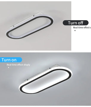 Ultradunne LED Plafondlamp 33W – Zwart Wit Design 41 cm – Koel Wit 6500K – 3712 Lumen – Slechts 4,8 cm Hoog