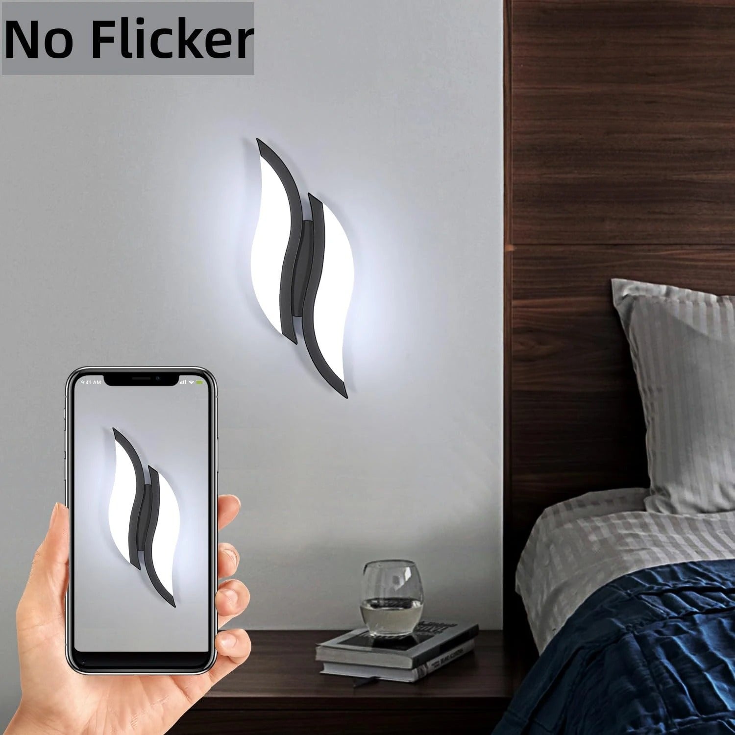 Moderne LED Wandlamp 89 cm – S-Vormig Design – Aluminium en Acryl Wandverlichting 27W 6500K voor Woonkamer & Hal