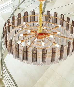 Ronde Kristallen Kroonluchter 80 cm – Luxe Plafondlamp met 15× E14 Fittingen voor Grote Ruimtes