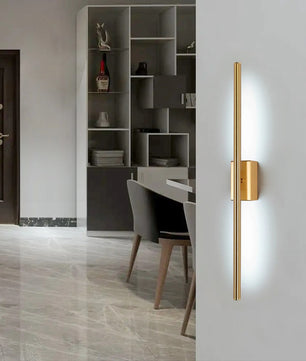 Moderne LED Wandlamp – Goudkleurige Aluminium Striplamp 8W – Minimalistische Wandverlichting voor Slaapkamer, Keuken & Woonkamer