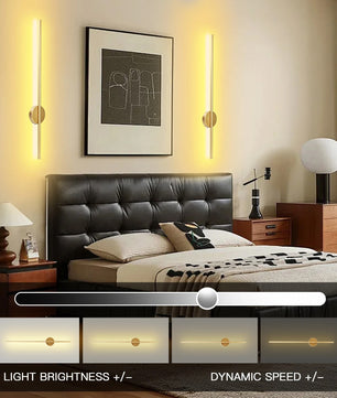 Draadloze LED Wandlamp 50 cm – Magnetische Wandverlichting met Afstandsbediening – Moderne Oplaadbare Wandlamp voor Slaapkamer en Woonkamer