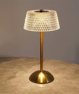 Oplaadbaar LED Nachtlampje met Touch Bediening – Moderne Glazen Tafellamp met 3 Lichtkleuren en USB Opladen