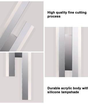 Moderne LED Wandlamp – 16W Parallel Design – Warm Wit 3000K – Wit Metaal – Voor Gang, Hal en Slaapkamer