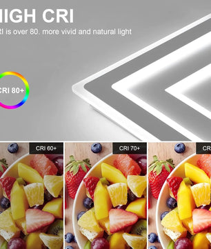 Moderne Vierkante LED Plafondlamp – 42W Acryl Wit – Heldere Basisverlichting voor Slaapkamer, Woonkamer en Keuken