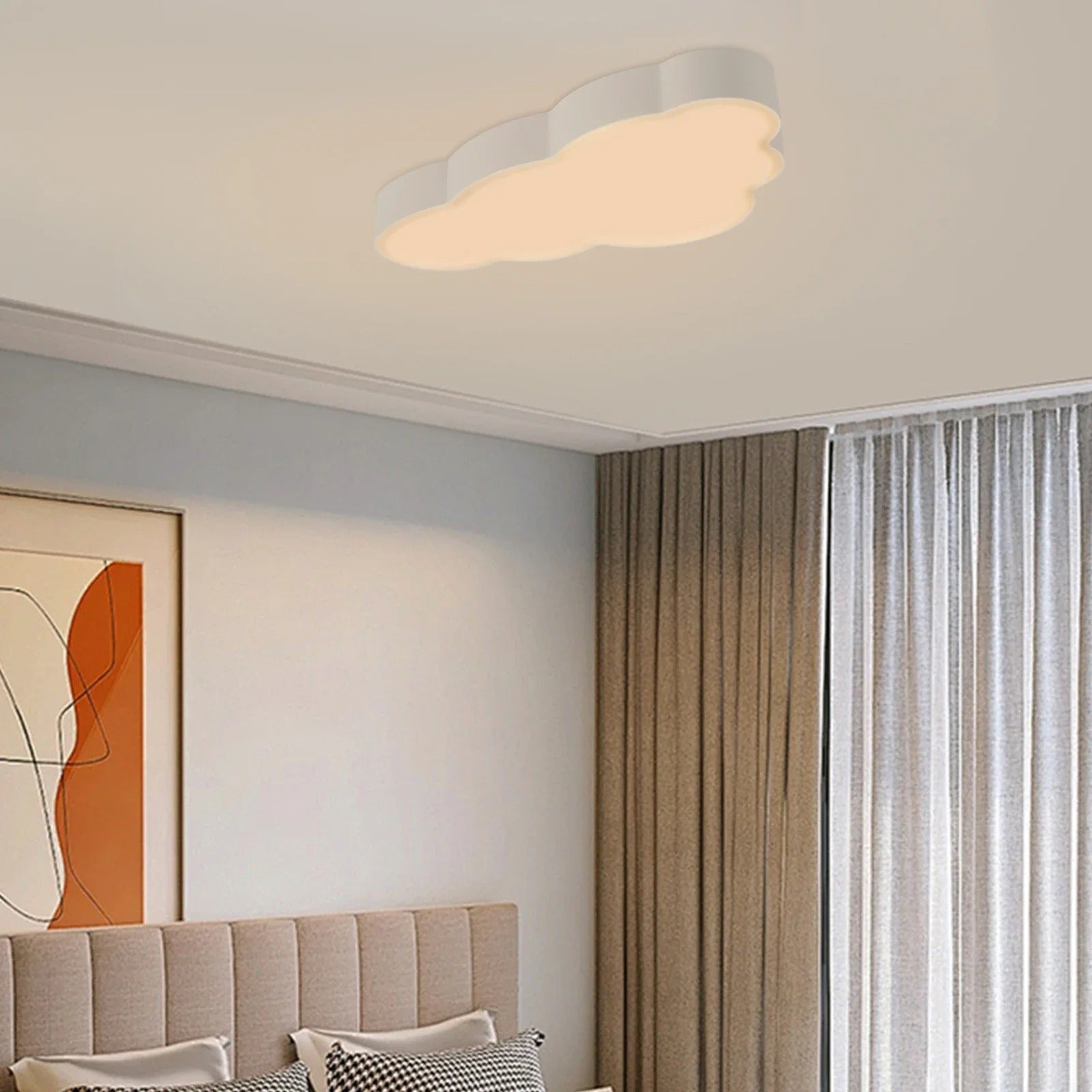 Wolkvormige LED Plafondlamp – 36W Warm Wit 3000K – Acryl Design Plafondverlichting voor Slaapkamer, Kinderkamer en Woonkamer