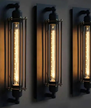 Retro Wandlamp van Smeedijzer – Industriële Amerikaanse Stijl LED Wandkandelaar voor Restaurant, Gang, Woonkamer en Slaapkamer
