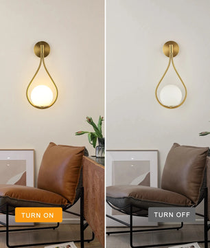 Moderne Geometrische Wandlamp – Gouden IJzeren Wandverlichting met E27 Fitting – Design Wandlamp voor Hal, Trap & Balkon