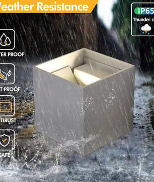 Set van 2 LED Wandlampen – Moderne Aluminium Wandverlichting Binnen en Buiten – 6W 6500K Koel Wit voor Woonkamer, Hal & Balkon