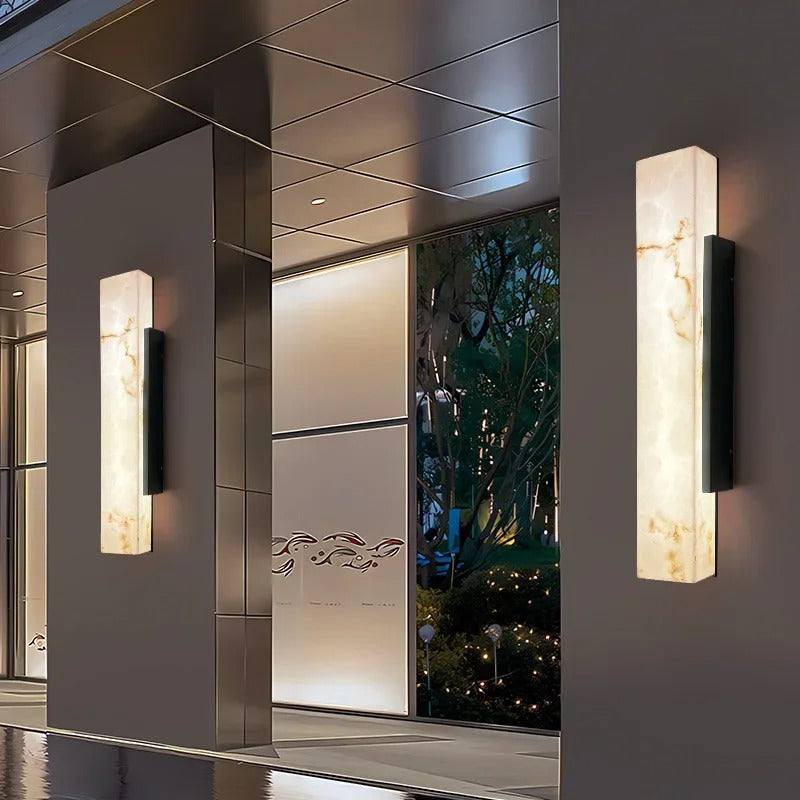 Moderne Marmeren LED Wandlamp – Waterdicht Design voor Binnen en Buiten