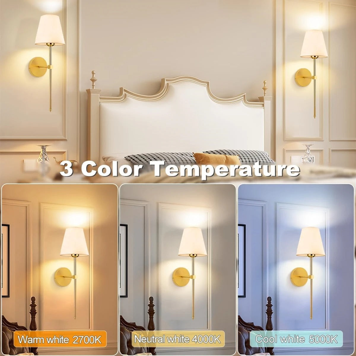 Draadloze LED Wandlamp – Oplaadbare Wandverlichting met Afstandsbediening, Dimbaar en 10 Lichtkleuren