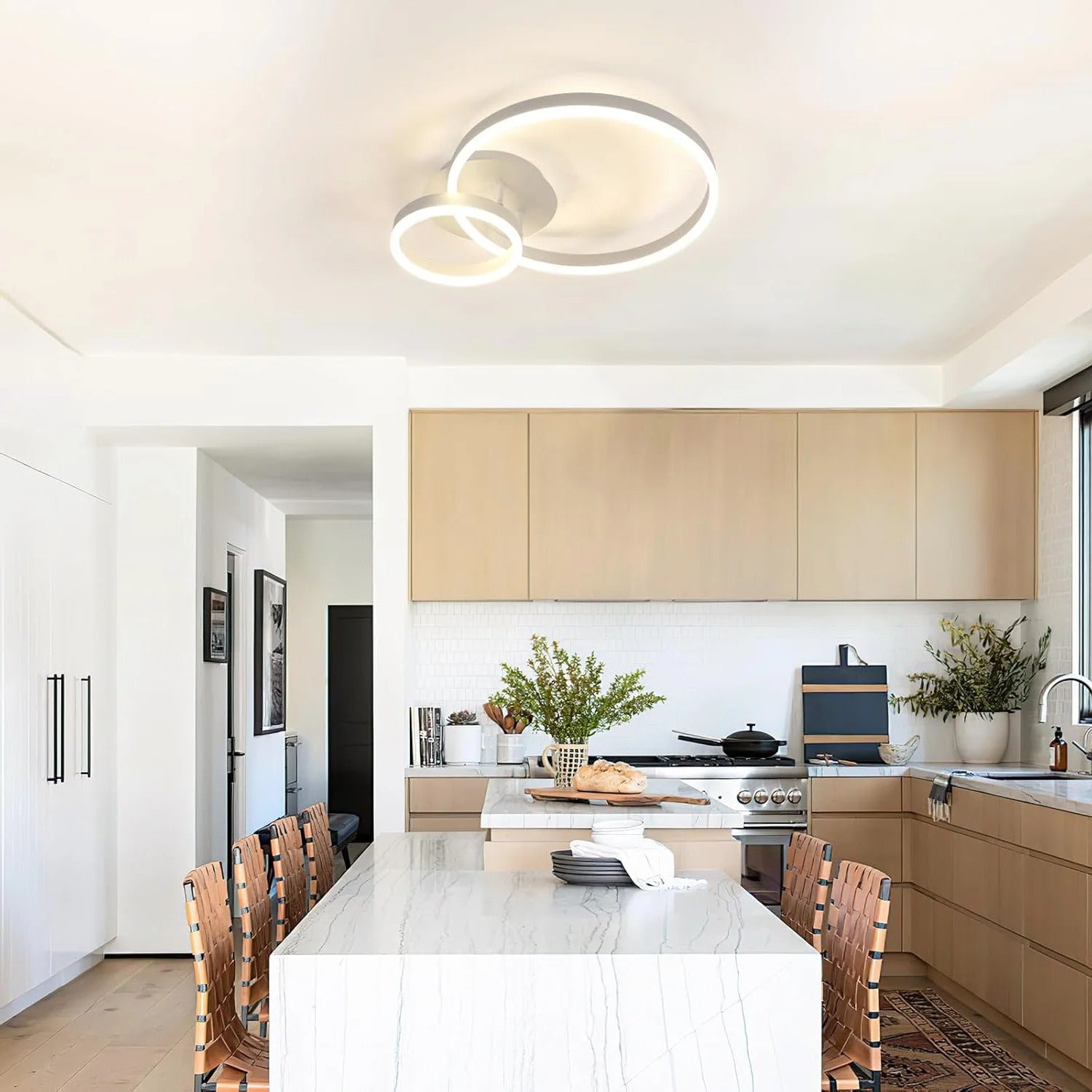Moderne Ronde LED Plafondlamp – 42W LED Verlichting van Acryl en Aluminium voor Woonkamer, Keuken en Slaapkamer