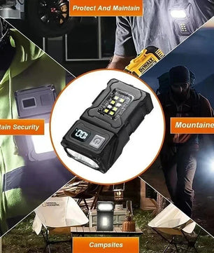 Mini USB-C Oplaadbare LED Zaklamp – Magnetisch, 180° Draaibaar & Multifunctioneel – Compacte COB Werklamp met Powerbankfunctie