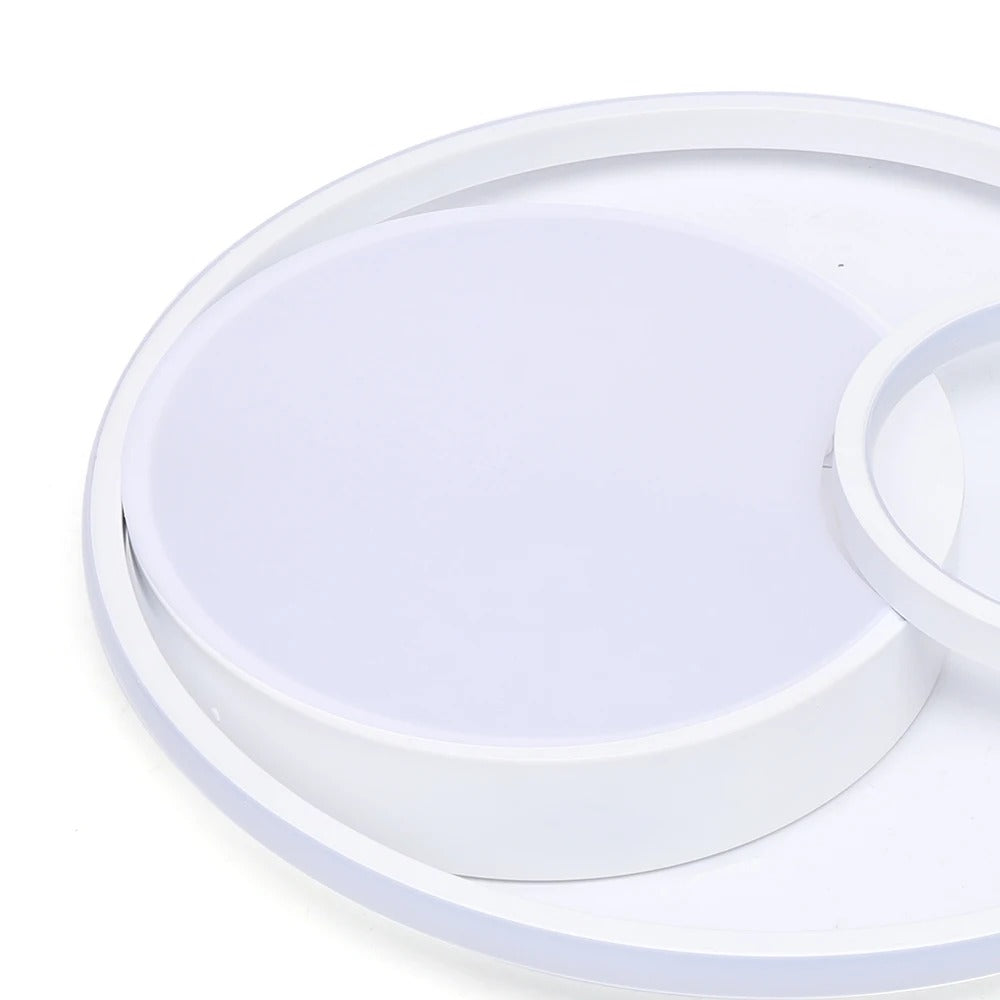 Moderne LED Plafondlamp – Ø48 cm Rond Design van Acryl en IJzer – 55W Dimbaar 3000K–6500K voor Woonkamer, Slaapkamer en Keuken