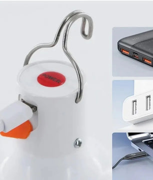 Draagbare LED Campinglamp 60W – USB Oplaadbare Hanglamp met Haak, 3 Lichtstanden voor Camping, Tent, Tuin en Noodverlichting