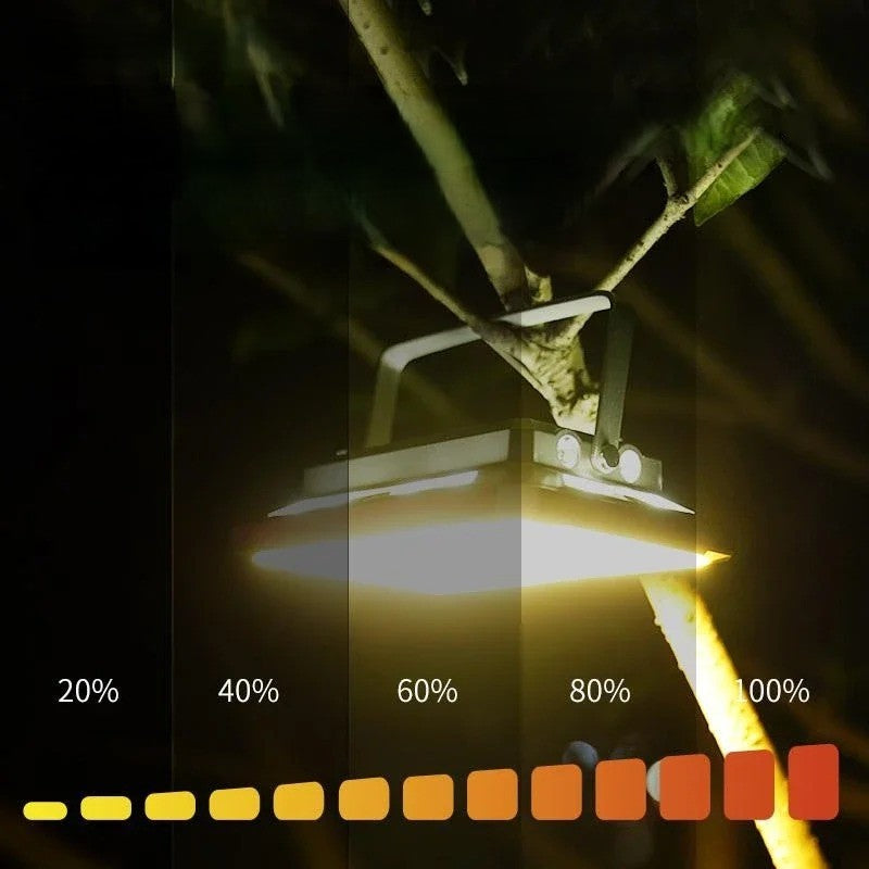 Oplaadbare LED Campinglamp met Zoeklicht – 1000 Lumen, Waterdicht, Dimbaar & Powerbank – Draagbare Noodverlichting voor Outdoor & Kamperen