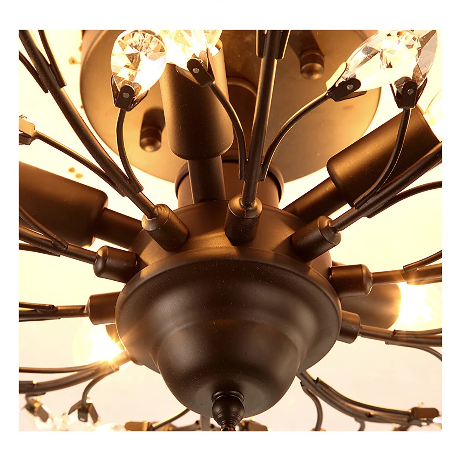 Moderne K9 Kristallen Plafondlamp – Luxe Kristallen Kroonluchter met 5× E14 Fitting – Elegant Design voor Woonkamer en Eetkamer