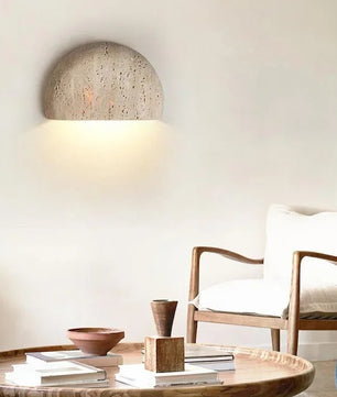 Wabi-Sabi Steen Wandlamp – Retro & Sfeervolle Muurverlichting, Minimalistisch Design