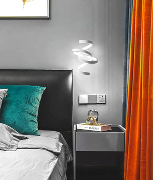 Moderne LED Spiraal Wandlamp – Aluminium en Acryl, 20W 2200LM voor Woonkamer en Slaapkamer
