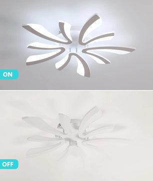Moderne LED Plafondlamp 50W – V-Vormige 5-Kops Designlamp – Acryl – Neutraal of Koud Wit – 5625 Lumen