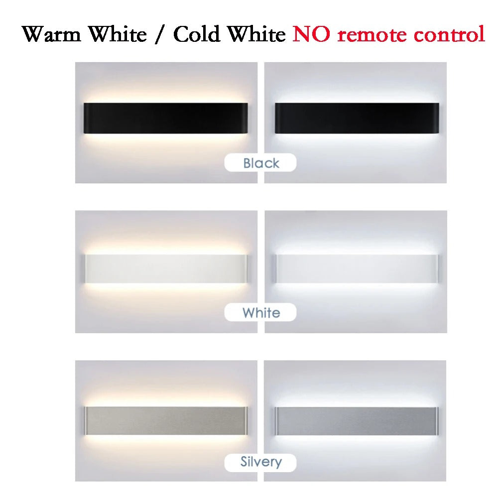 Moderne LED Wandlamp – Dimbaar Aluminium Design voor Slaapkamer, Woonkamer & Hal