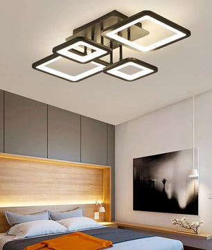 Moderne LED Plafondlamp – 54W Dimbaar Rechthoekig Design – Met Afstandsbediening en Instelbare Lichtkleur voor Woonkamer, Keuken en Slaapkamer