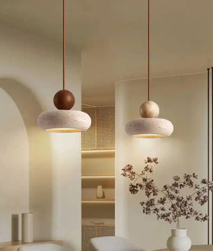 Vintage Hanglamp met Gele Agaatsteen – Unieke Sfeerverlichting voor Slaapkamer, Eetkamer & Restaurant