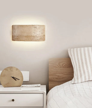 Natuursteen LED Wandlamp – Minimalistische Sfeerverlichting voor Slaapkamer, Keuken en Gang