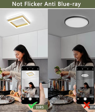 Moderne LED Plafondlamp 30W – Ronde Designlamp 30 cm – Warm Wit 3000K – Acryl en Metaal – 3375 Lumen