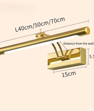 Moderne LED Badkamer Wandlamp – Waterdichte Spiegelverlichting van RVS met Schakelaar – 40, 55 of 70 cm