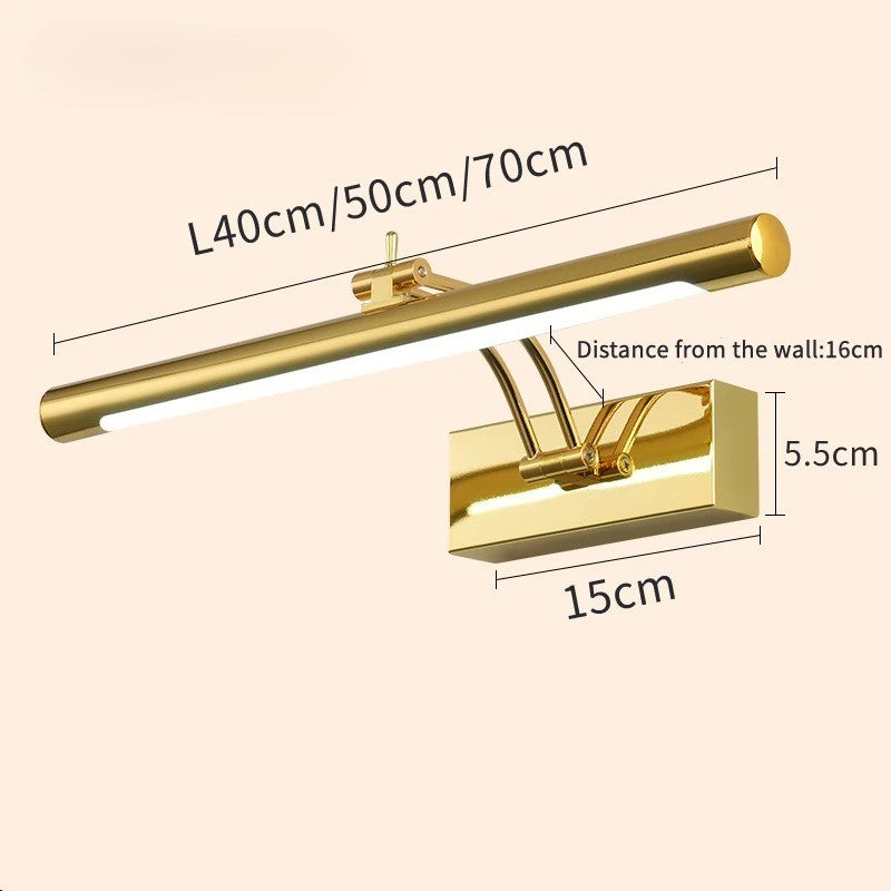 Moderne LED Badkamer Wandlamp – Waterdichte Spiegelverlichting van RVS met Schakelaar – 40, 55 of 70 cm