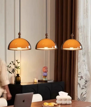 Bauhaus Scandinavische Hanglamp – Acryl & Hout Plafondlamp voor Eetkamer, Woonkamer & Keuken