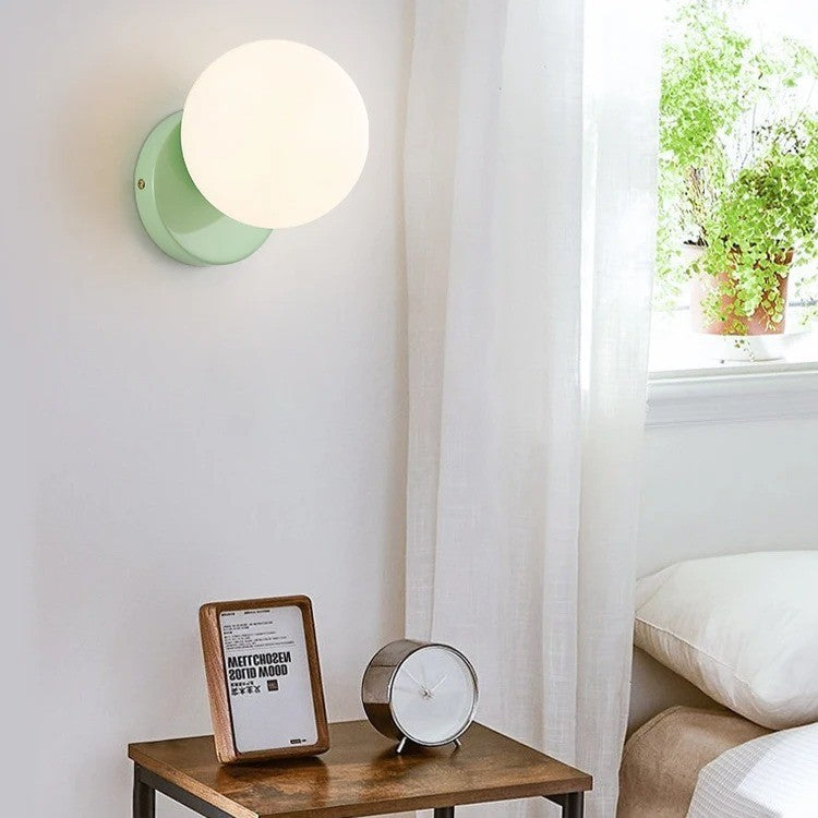 Scandinavische Wandlamp – Minimalistische LED Wandverlichting met Wit Glas en G9 Fitting voor Slaapkamer, Gang en Woonkamer