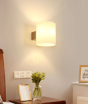 Moderne Houten Wandlamp – E27 Wandverlichting van Hout en Glas – Minimalistische LED Lamp voor Slaapkamer, Hal en Trap