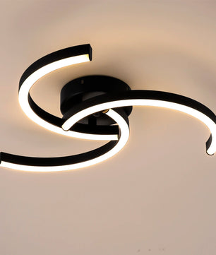 Moderne LED Plafondlamp – Spiraalvormig Design 52 cm met Warm Wit Licht 24W voor Woonkamer en Slaapkamer