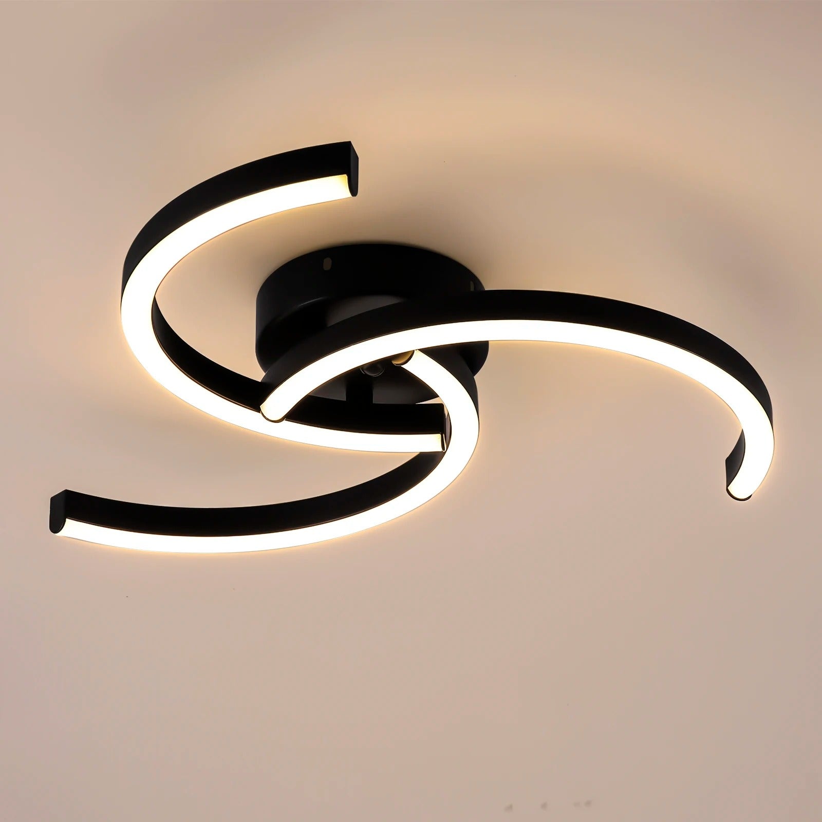Moderne LED Plafondlamp – Spiraalvormig Design 52 cm met Warm Wit Licht 24W voor Woonkamer en Slaapkamer