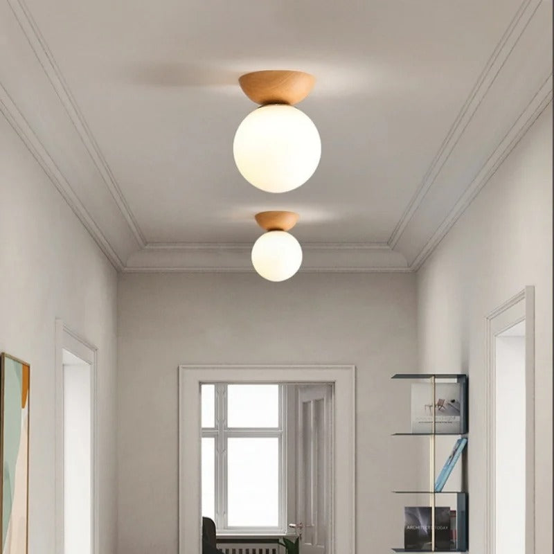 Moderne LED Plafondlamp van Glas en IJzer – Nordic en Japanse Stijl – Minimalistische G9 Plafondverlichting voor Woonkamer, Slaapkamer en Gang
