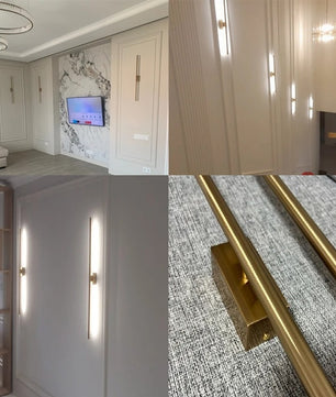 Moderne Lineaire LED Wandlamp – Minimalistische Up en Down Wandverlichting in Zwart of Goud voor Slaapkamer en Woonkamer