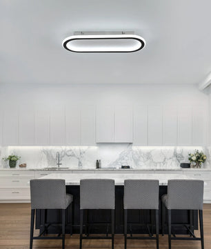 Ultradunne LED Plafondlamp 33W – Zwart Wit Design 41 cm – Koel Wit 6500K – 3712 Lumen – Slechts 4,8 cm Hoog