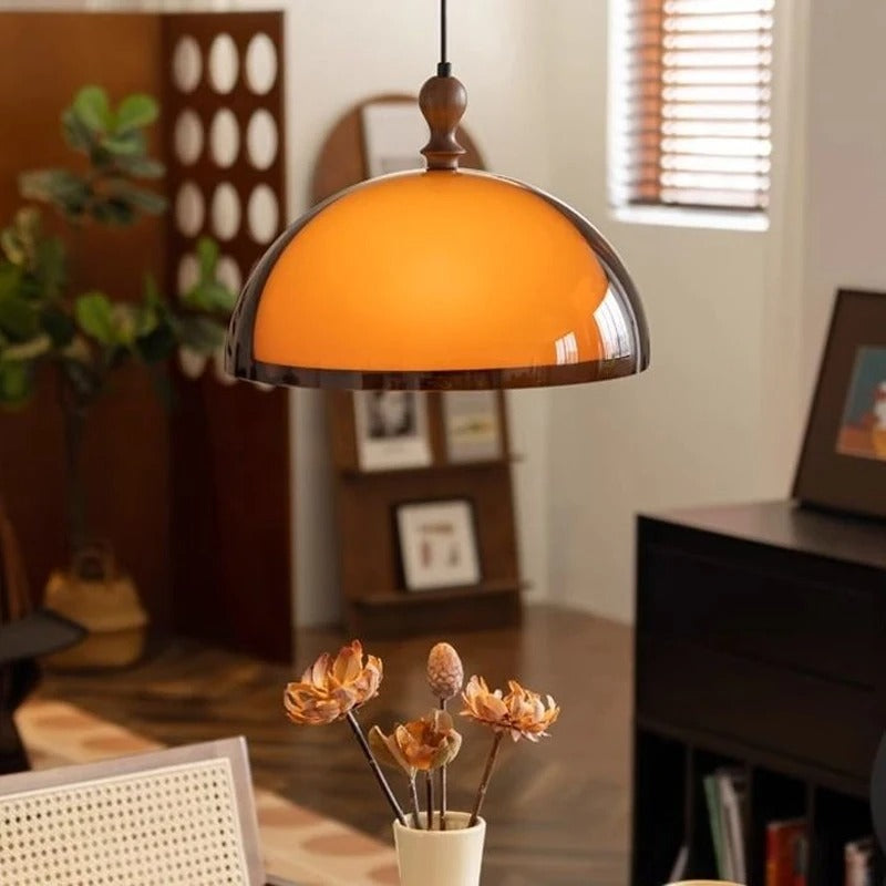 Bauhaus Scandinavische Hanglamp – Acryl & Hout Plafondlamp voor Eetkamer, Woonkamer & Keuken