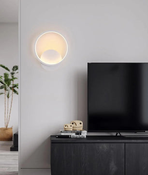 Moderne Ronde LED Wandlamp – 12W Warm Wit 3000K – Acryl en Aluminium Design voor Woonkamer en Slaapkamer
