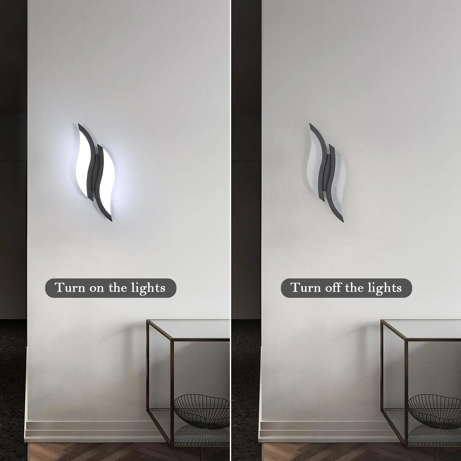 Moderne LED Wandlamp 89 cm – S-Vormig Design – Aluminium en Acryl Wandverlichting 27W 6500K voor Woonkamer & Hal