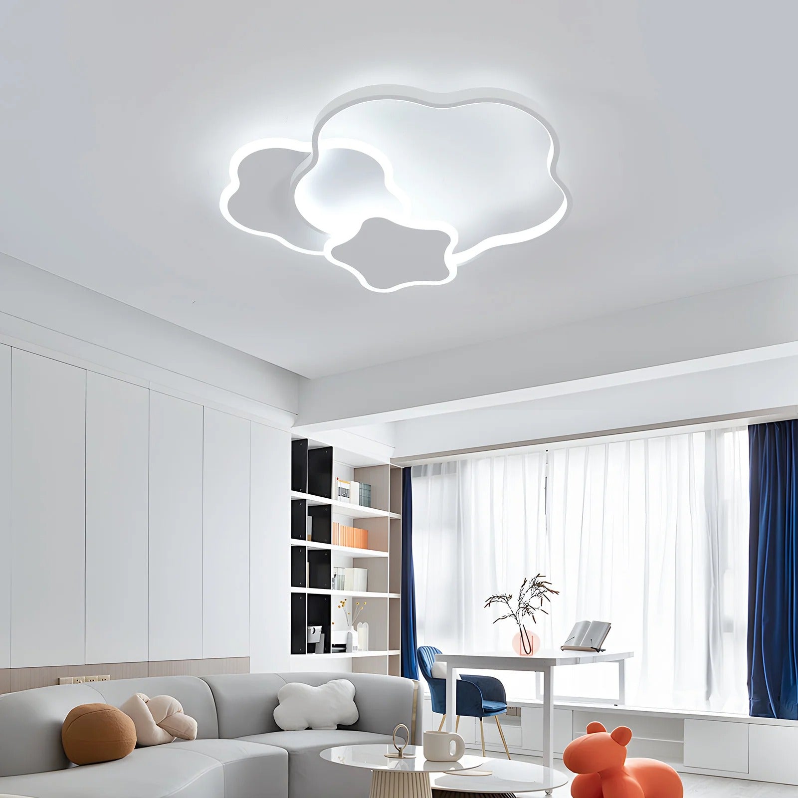 Stervormige LED Plafondlamp – 31W Dimbaar 3000–6500K met Afstandsbediening – Moderne Witte Design Plafondverlichting voor Woonkamer en Slaapkamer