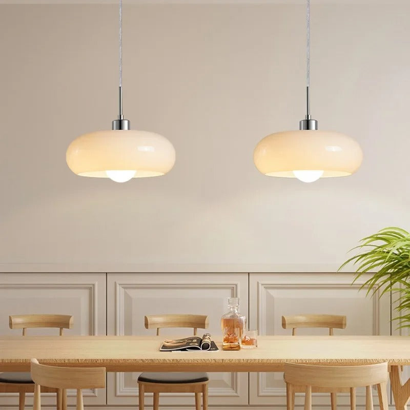 Nordic Retro Glazen Hanglamp – Moderne Plafondlamp voor Eetkamer, Woonkamer & Café