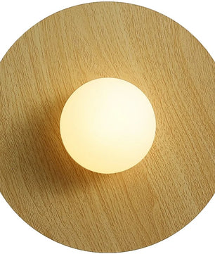 Scandinavische Houten Wandlamp – Natuurlijk Hout met LED Verlichting – Modern Bedlampje en Sfeerverlichting voor Slaapkamer en Woonkamer