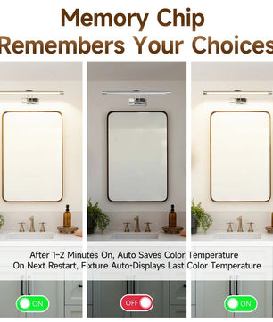 LED Wandlamp met Afstandsbediening – Dimbare Spiegelverlichting met 3 Lichtkleuren – Moderne Wandlamp voor Badkamer, Woonkamer en Slaapkamer