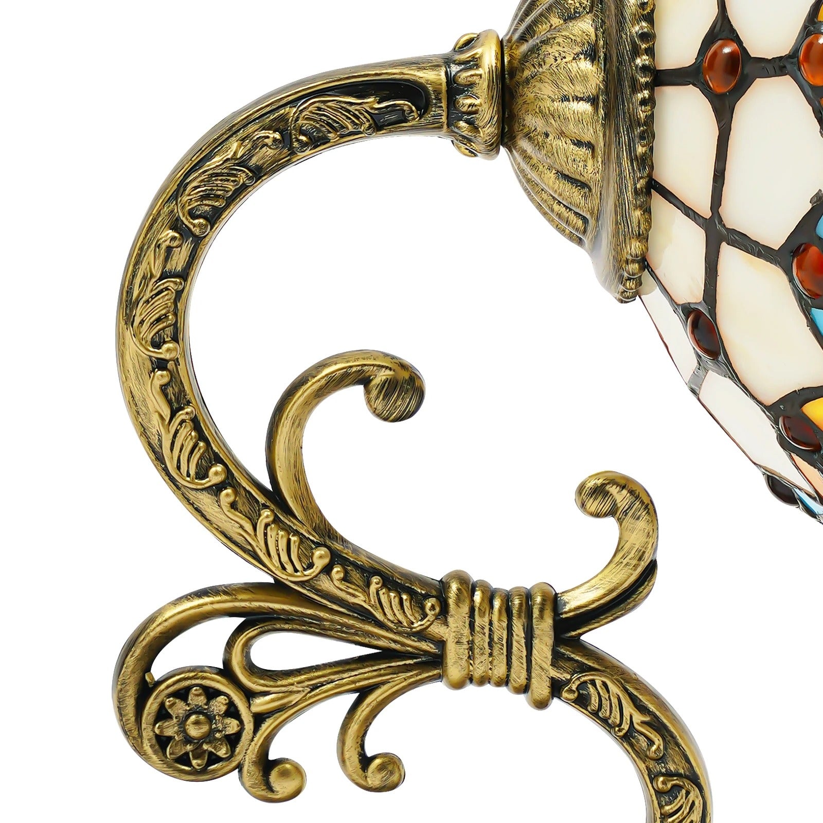 Tiffany Stijl Wandlamp – Glas-in-Lood Wandverlichting – Vintage Klassiek Design – E27 – Voor Woonkamer, Slaapkamer en Hal